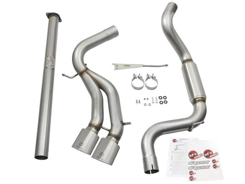 aFe POWER Takeda 3in 304 SS Cat-Back Exhaust w/ Polished Tips 13-17 Ford Focus ST L4-2.0L (t)-SR1 Performance