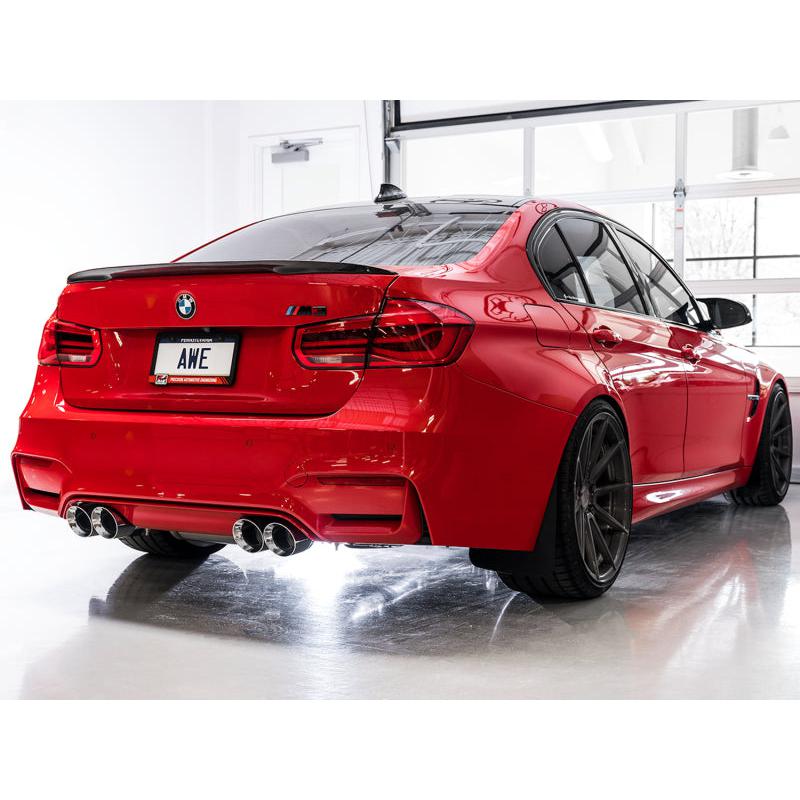 AWE Tuning BMW F8X M3/M4 Track Edition Catback Exhaust - Chrome Silver Tips