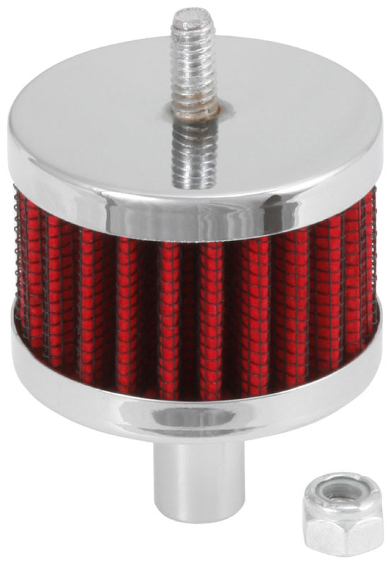 K&N Steel Base Crankcase Vent Filter 0.5in Vent OD x 2in OD x 1.5in Height-SR1 Performance