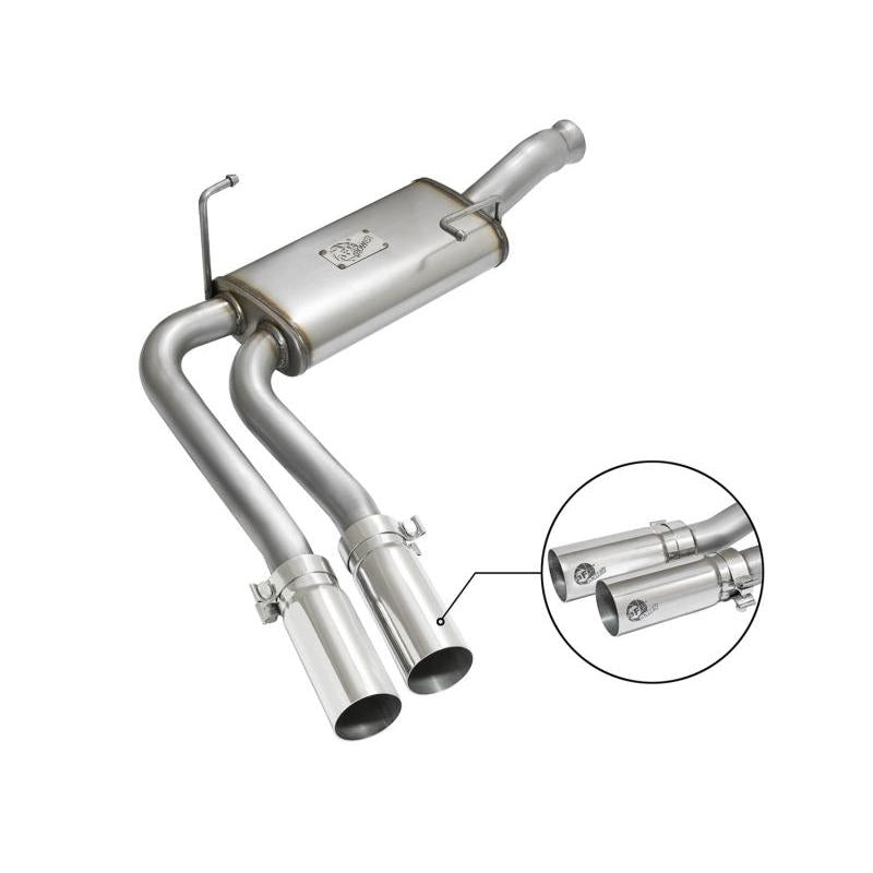 aFe Rebel Series CB Middle-Side Exit SS Exhaust w/ Polished Tips 09-16 GM Silverado/Sierra V6/V8-SR1 Performance