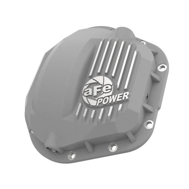 afe Front Differential Cover (Raw; Street Series); Ford Diesel Trucks 94.5-14 V8-7.3/6.0/6.4/6.7L