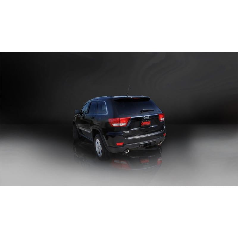 Corsa 2011-2021 Jeep Grand Cherokee Polished 2.5in Dual Rear Exit Cat-Back Exhaust-SR1 Performance