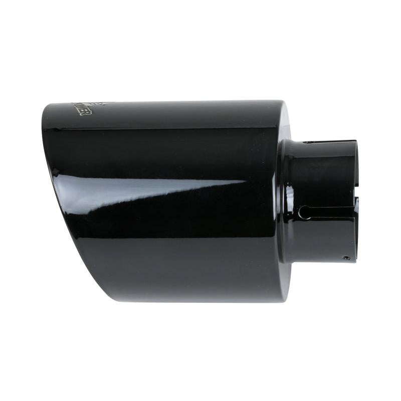 aFe Takeda 409 SS Clamp-On Exhaust Tip 2.5in. Inlet / 4.5in. Outlet / 7in. L - Black