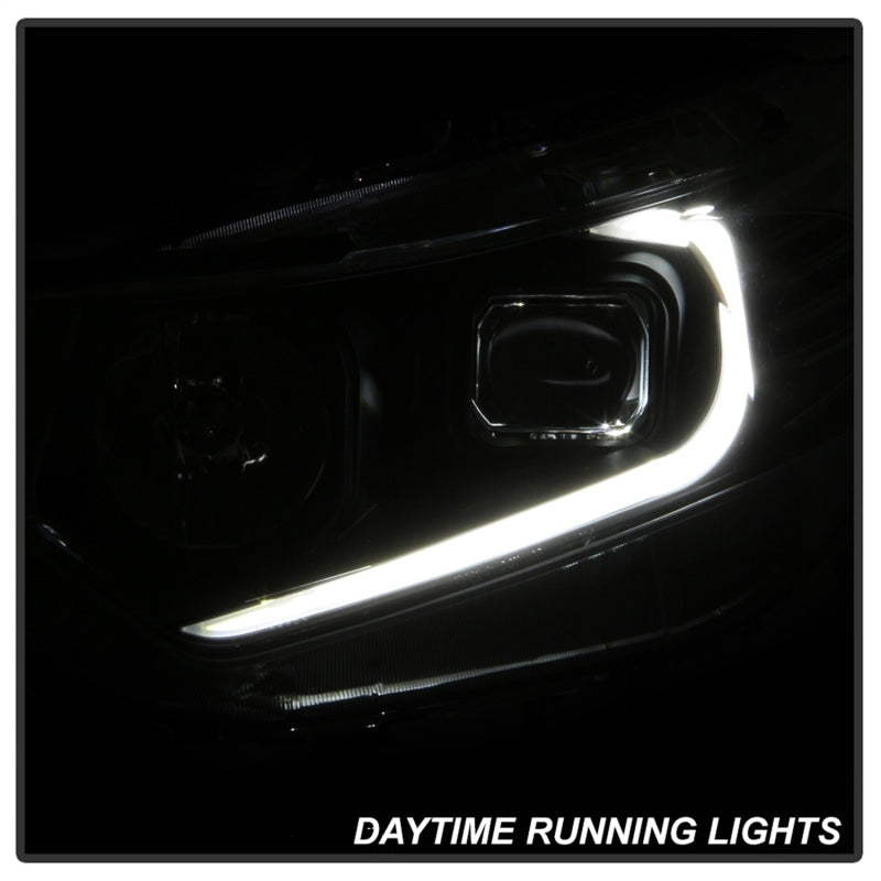 xTune 09-14 Acura TSX Projector Headlights - Light Bar DRL - Black (PRO-JH-ATSX09-LB-BK)-SR1 Performance