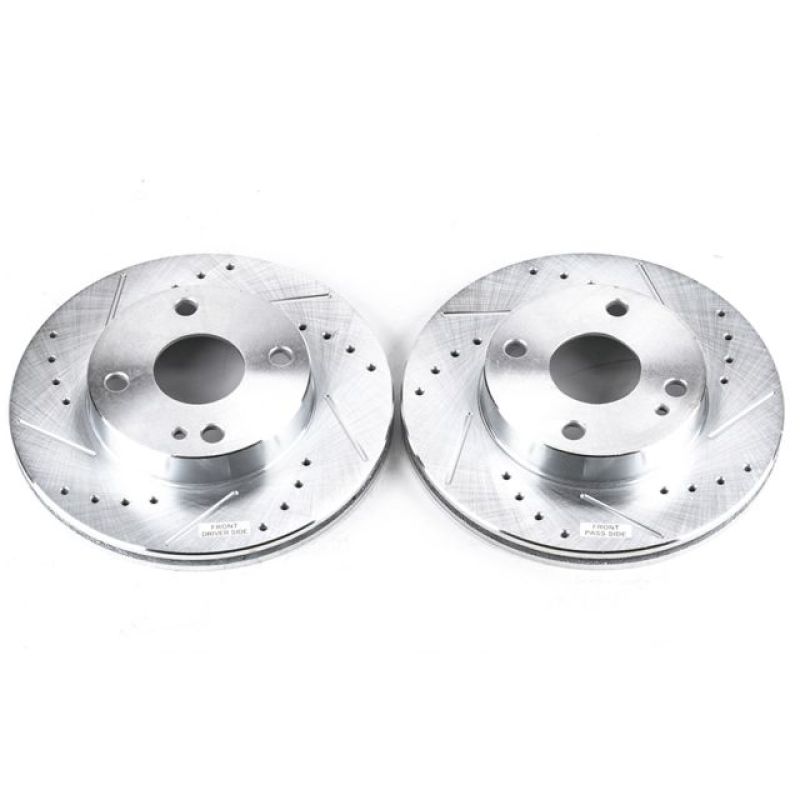Power Stop 90-93 Mazda Miata Front Evolution Drilled & Slotted Rotors - Pair-SR1 Performance