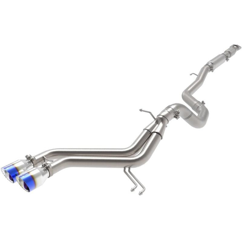 aFe Takeda 2-1/2in to 3in SS-304 Cat-Back Exhaust w/ Blue Flame Tips 13-17 Hyundai Veloster L4-1.6L