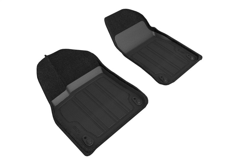 3D MAXpider 19-21 Porsche Cayenne 2021 Cayenne GTS Elegant Hybrid 1st Row Floormat - Black-SR1 Performance