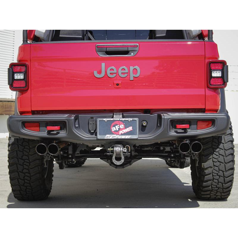 aFe Vulcan Series 3in-2-1/2in 304 SS Cat-Back 2020 Jeep Gladiator (JT) V6-3.6L w/ Black Tips-SR1 Performance