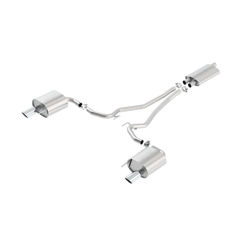 Borla 15-16 Ford Mustang EcoBoost 2.3L AT/MT EC-Type Cat Back SS Single Round Rolled Tips Exhaust