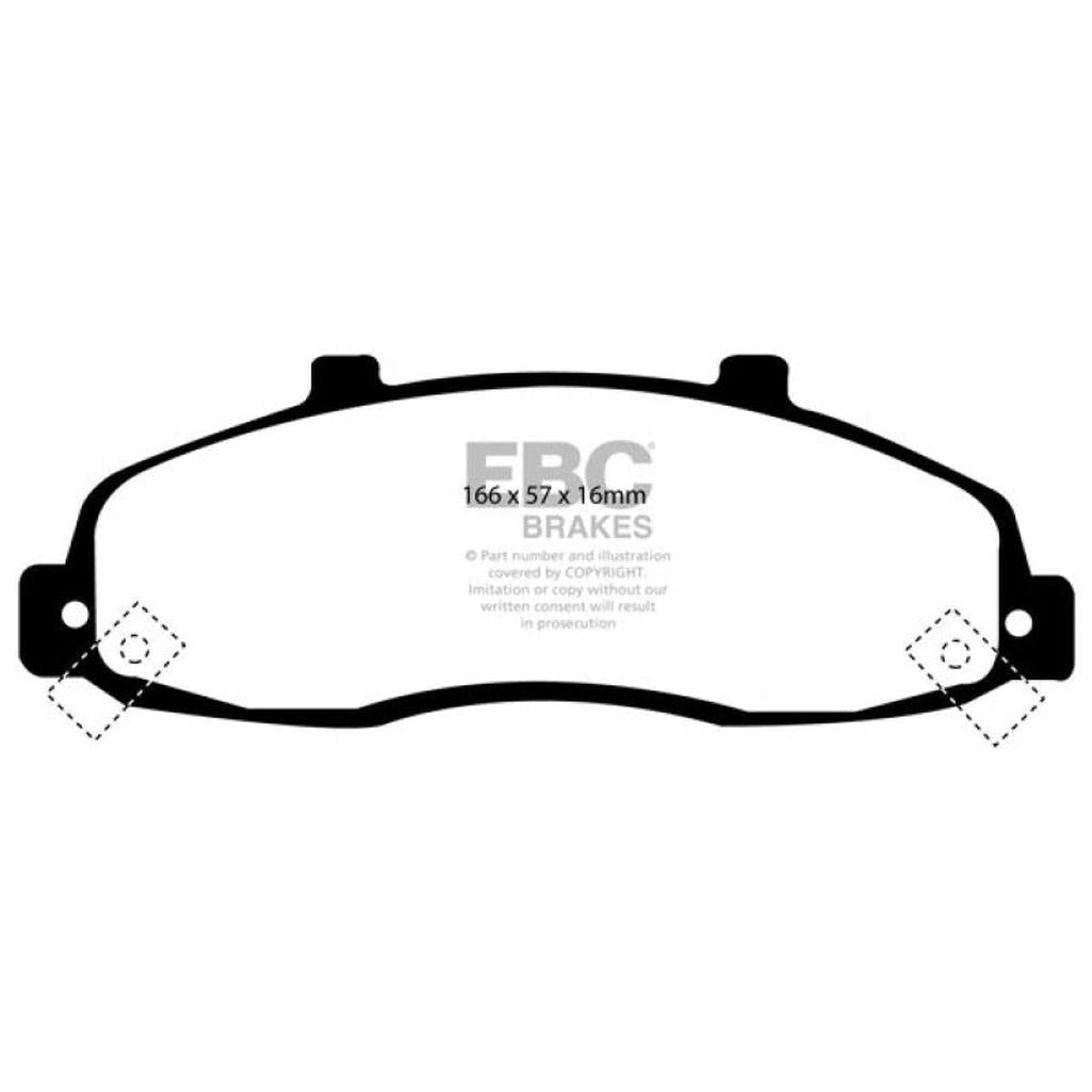 EBC Greenstuff 6000 Series Rear Brake Pads for Ford F-150 and Lincoln Blackwood