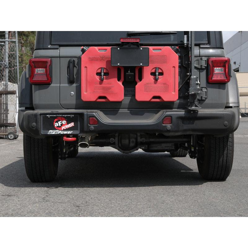 aFe MACH Force-Xp Axle-Back Exhaust System w/Polished Tip 18-20 Jeep Wrangler L4-2.0T / V6-3.6L