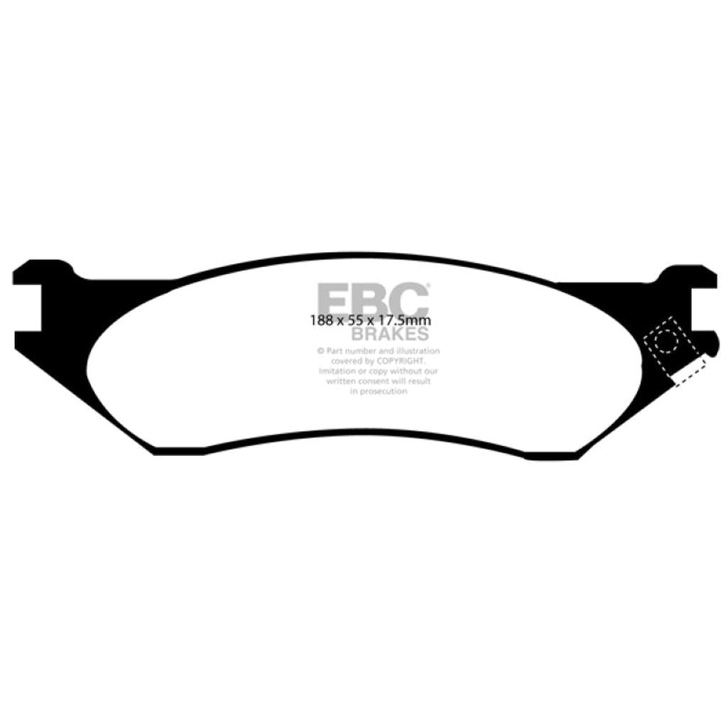 EBC Yellowstuff Front Brake Pads for Dodge Ram 1500 Van and Ford F-250 – Part No. DP41267R