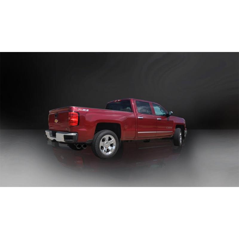 Corsa 2014-19 Sierra/Silverado 1500 Crew/Dbl / Short/Std. Bed 6.2L V8 Black Sport Single SideCB Exht