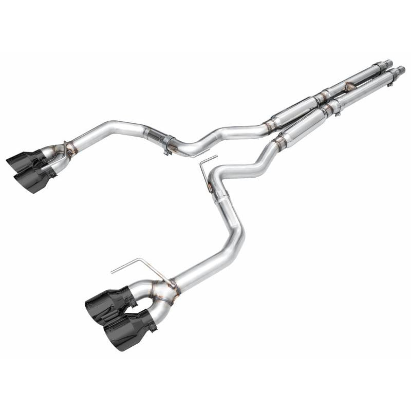 AWE 2024 Ford Mustang Dark Horse S650 RWD Track Edition Catback Exhaust w/ Quad Diamond Black Tips