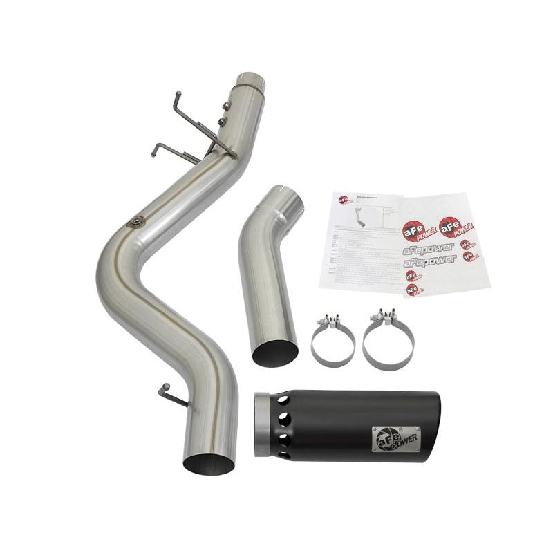 aFe ATLAS 5in DPF-Back Aluminized Steel Exhaust System GM Diesel Trucks 2017 V8 6.6L (td) L5P