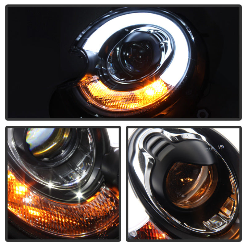 Spyder Mini Cooper 2010-2012 Projector Headlights Xenon/HID Model- DRL Blk PRO-YD-MC07-HID-DRL-BK-SR1 Performance