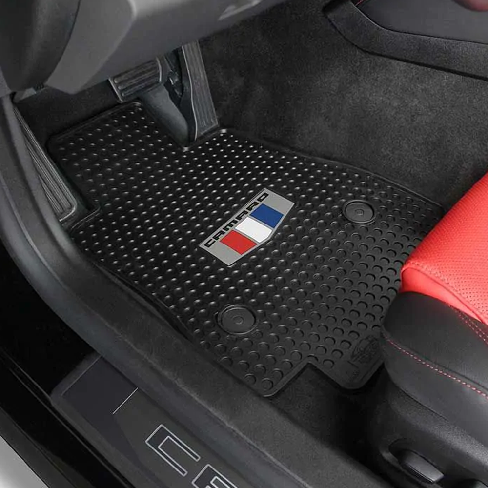 Lloyd Mats Custom-Fit All-Weather Rubber 6th-Generation Chevy Camaro Floor Mats with Camaro Crest