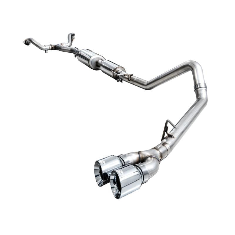 AWE 0FG Exhaust for 3rd Gen Toyota Tundra - Dual Chrome Silver Tips