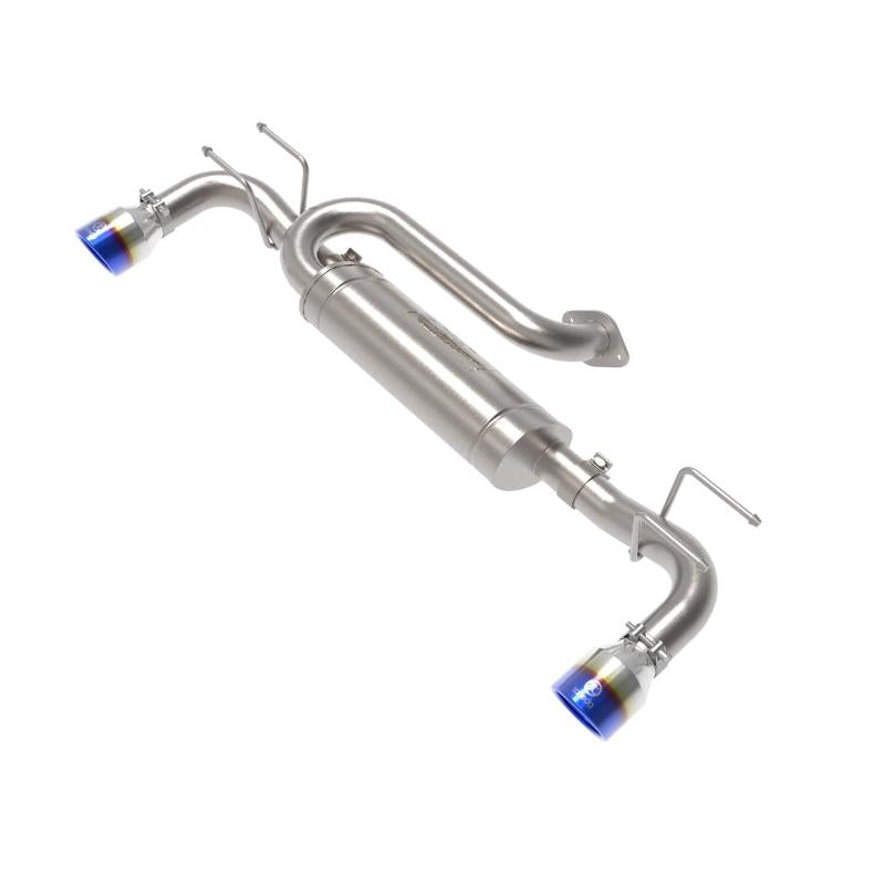 aFe 19-22 Mazda 3 L4 2.5L Takeda 3in to 2-1/2in 304 SS Axle-Back Exhaust w/ Blue Flame Tip