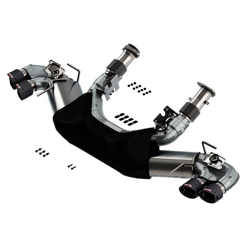 Borla 2020 Chevrolet Corvette C8 6.2L S-Type Exhaust System Dual Round Angle Cut Carbon Fiber Tips