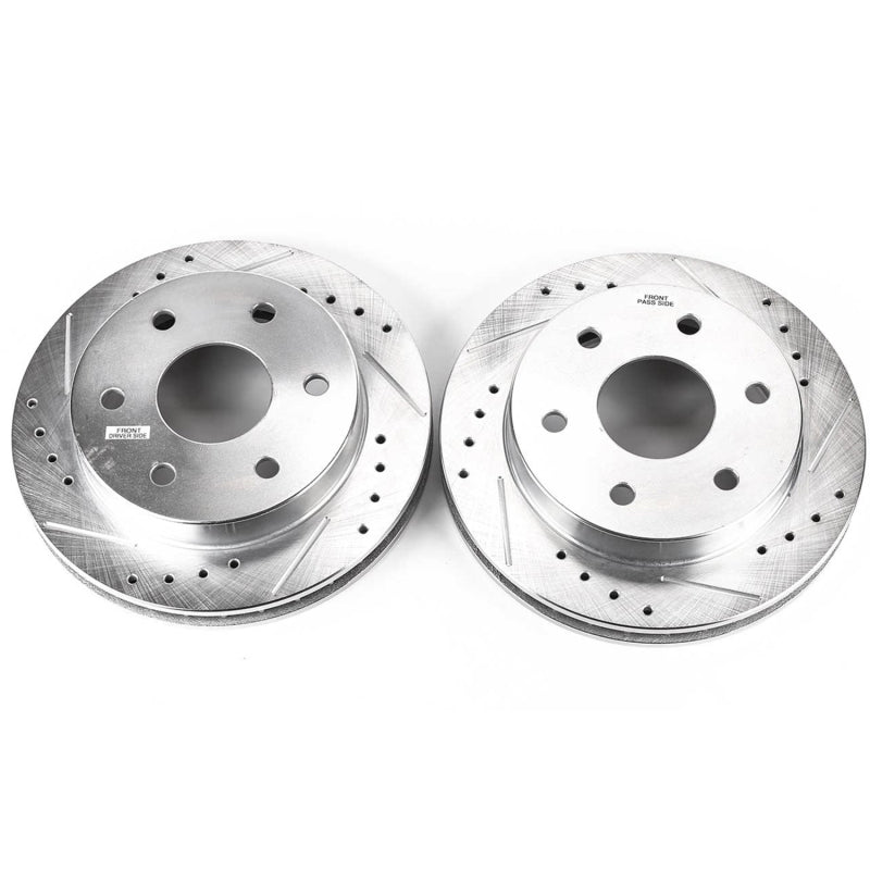 Power Stop 99-00 Cadillac Escalade Front Evolution Drilled & Slotted Rotors - Pair-SR1 Performance