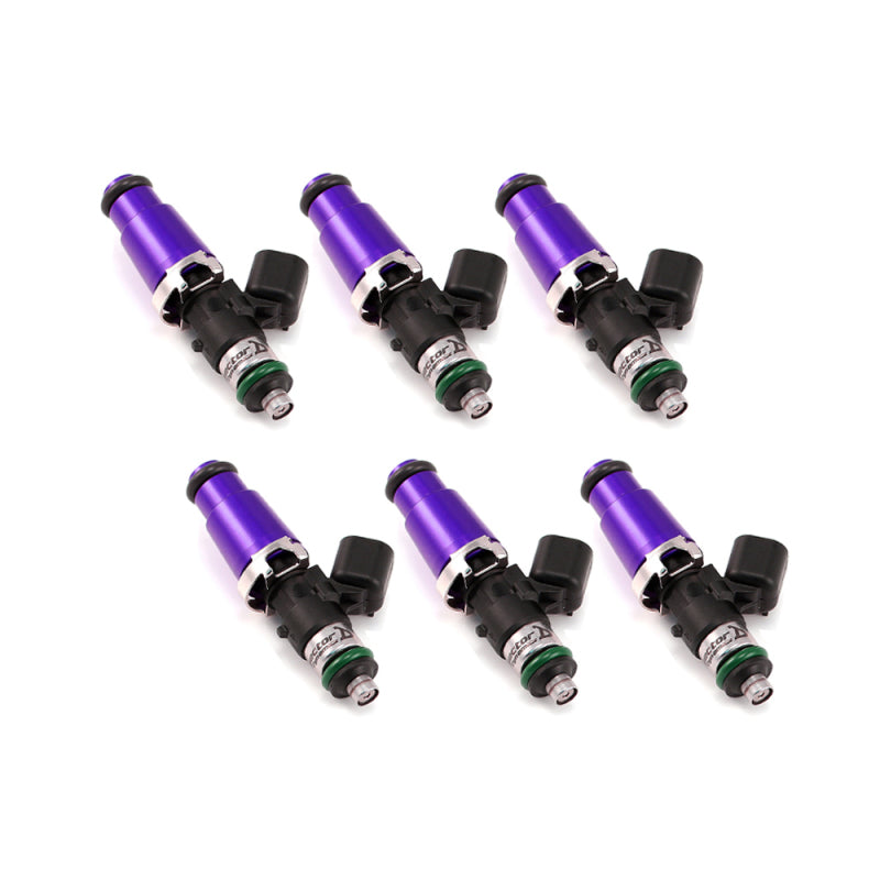 Injector Dynamics 1340cc Injectors - 60mm Length - 14mm Purple Top - 14mm Lower O-Ring (Set of 6)-SR1 Performance