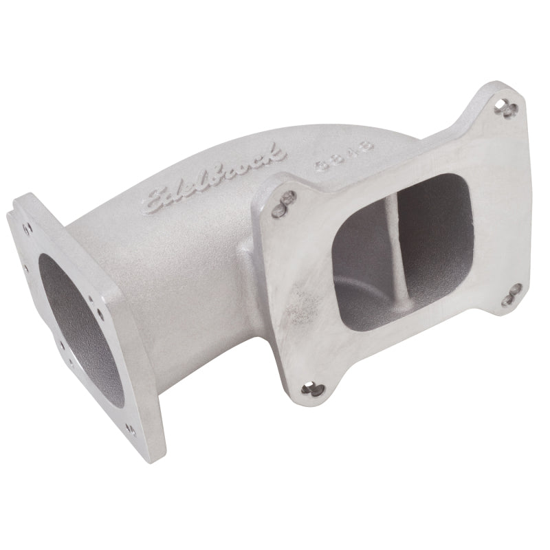 Edelbrock Low Profile Intake Elbow 90mm Throttle Body to Square-Bore Flange As-Cast Finish-SR1 Performance