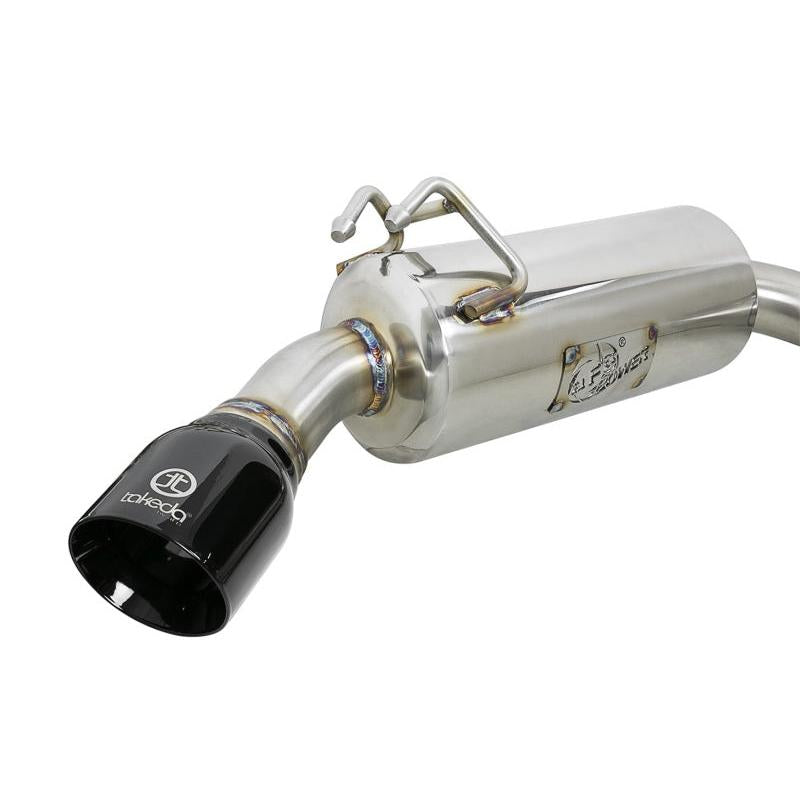 aFe Takeda 3in. to 2.5in. 304 SS C/B Exhaust 08-15 Mitsubishi Lancer EVO I4-2.0L (t) - Black Tips-SR1 Performance