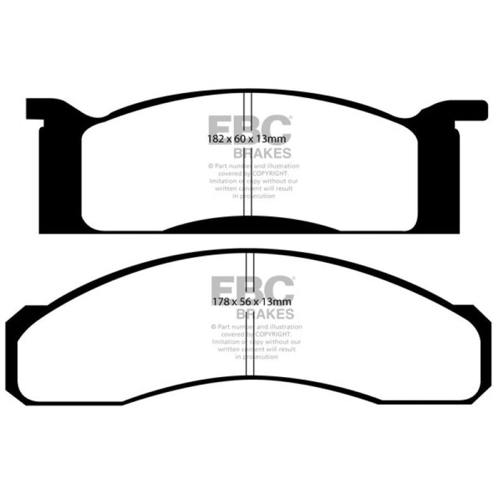 EBC Redstuff Ceramic Low Dust Front Brake Pads for Ford Fairlane 70-70, Mercury Cougar 68-70 Part DP31158C