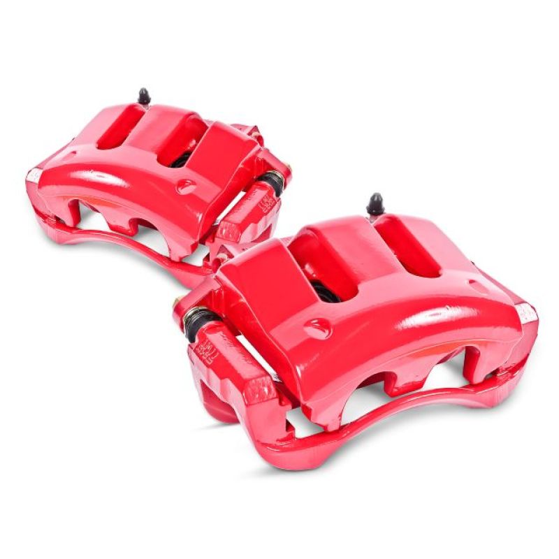 Power Stop 00-06 Audi TT Quattro (w/Non Vented Rotors Only) Rear Red Calipers w/Brackets - Pair-SR1 Performance