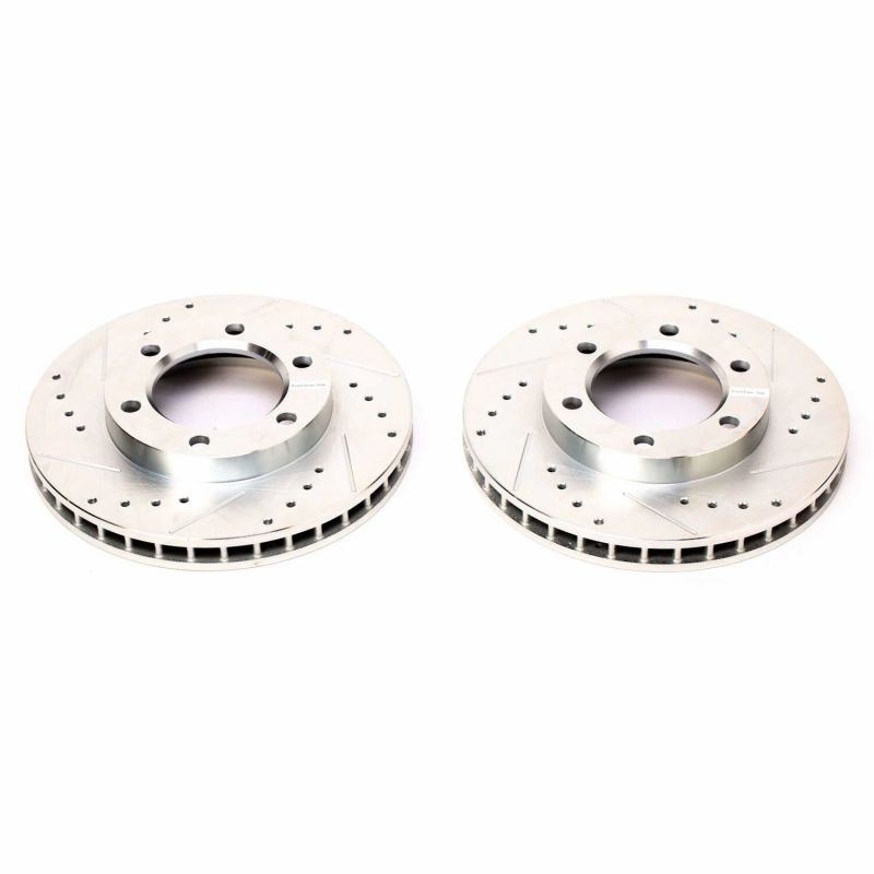 Power Stop 71-74 Chevrolet Blazer Front Evolution Drilled & Slotted Rotors - Pair-SR1 Performance