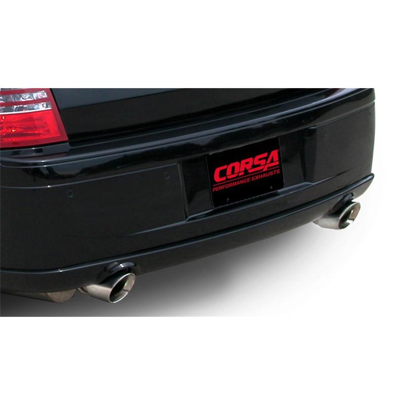 Corsa 2005-2010 Dodge Charger No Towing Hitch SRT-8 6.1L V8 Polished Xtreme Cat-Back Exhaust