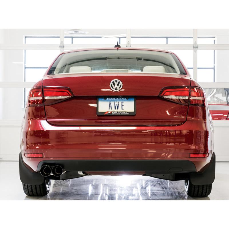 AWE Tuning 09-14 Volkswagen Jetta Mk6 1.4T Track Edition Exhaust - Diamond Black Tips