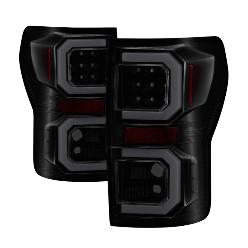 Spyder 07-13 Toyota Tundra V2 Light Bar LED Tail Lights - Smoke ALT-YD-TTU07V2-LB-BSM-SR1 Performance