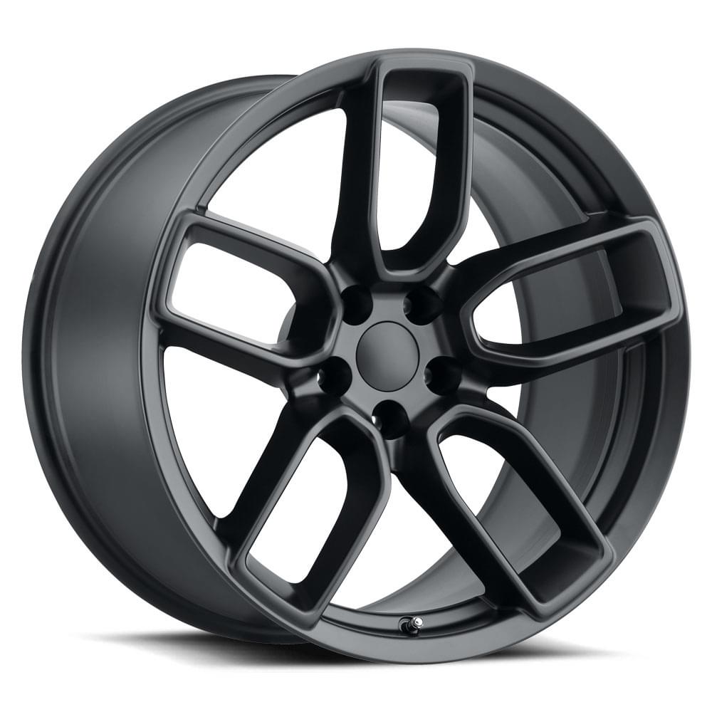 20X10.5 5X115 +22 HB 71.5 HELLCAT WIDEBODY SATIN BLACK WITH CAP-SR1 Performance