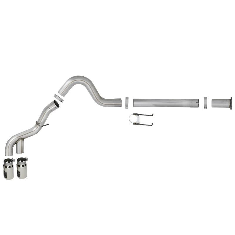 aFe Power 11-14 Ford F250/F350 6.7L Diesel Rebel XD 4in 409 SS DPF-Back Exhaust System - Pol Tips-SR1 Performance