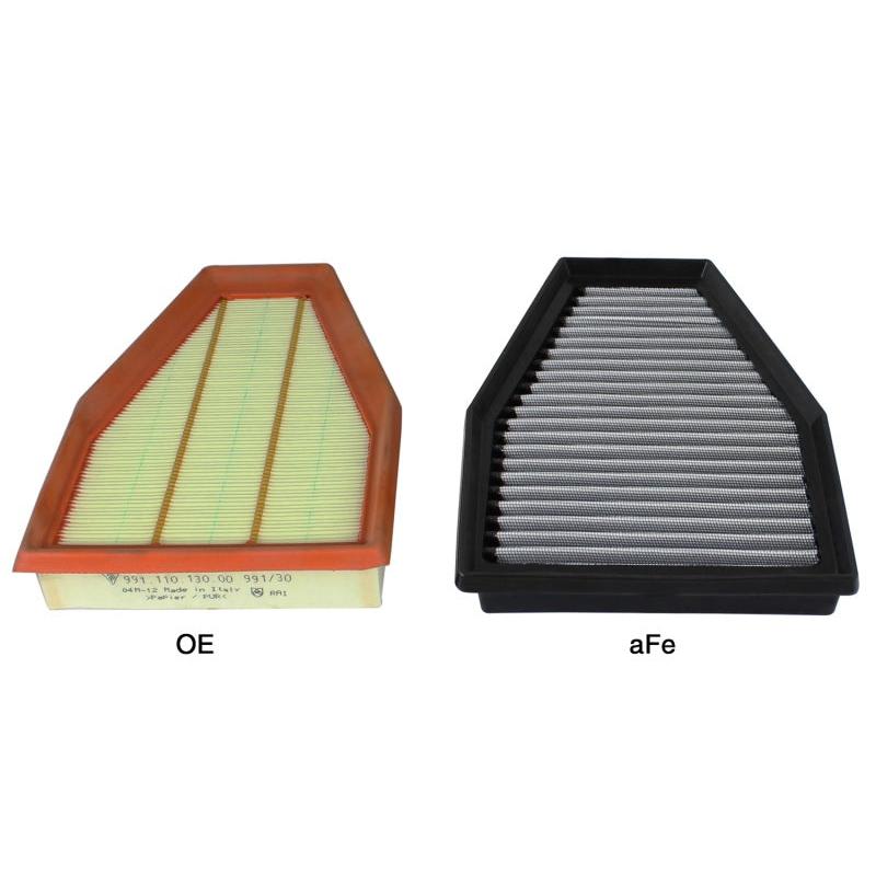 aFe Magnum FLOW OE Replacement Air Filter Pro DRY S 12-15 Porsche 911 (991) H6 3.4L/3.8L-SR1 Performance