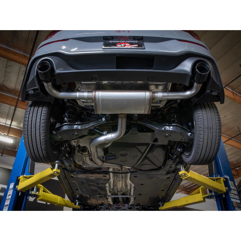 aFe Gemini XV 3in to 2 1/2in 304 SS Cat-Back Exhaust 22-23 Volkswagen GTI (MK8) 2.0L w/Polished Tips