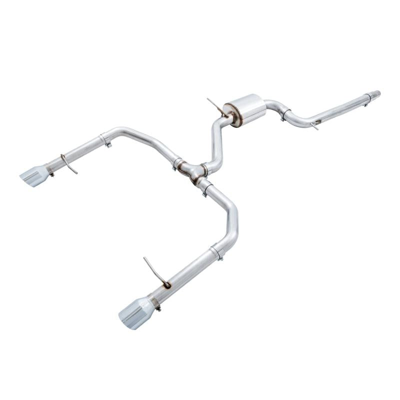 AWE Tuning 18-21 Volkswagen Jetta GLI Mk7 Track Exhaust - Chrome Silver Tips (Fits High-Flow DP)