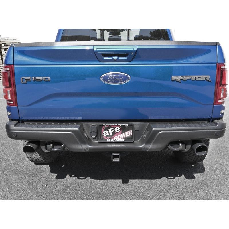 aFe MACH Force-Xp 3in to 3-1/2in 304 SS Cat-Back Exhaust w/Black Tip 17-18 Ford F-150 Raptor V6 3.5L-SR1 Performance