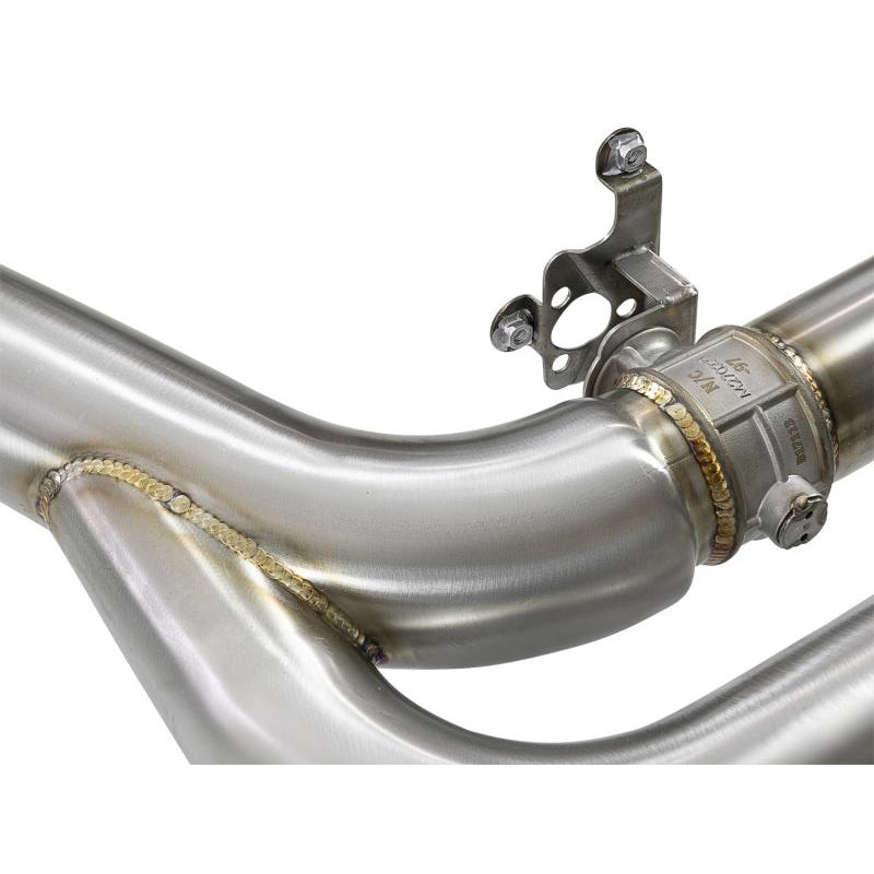 aFe MACH Force-Xp 3.5in. 304 SS C/B Exhaust w/o Muffler 15-18 BMW X5 M V8-4.4L (tt) - Black Tip-SR1 Performance