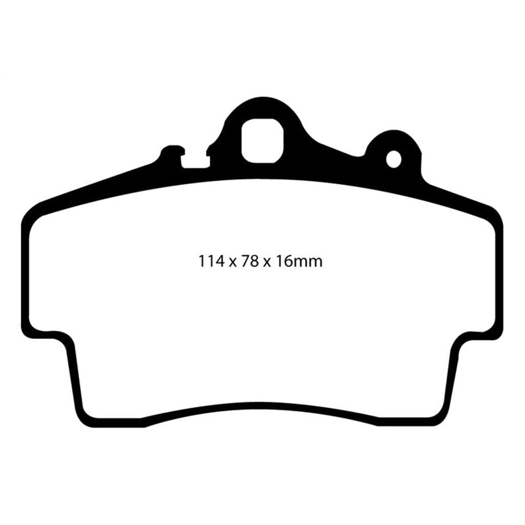 EBC Yellowstuff Front Brake Pads for Porsche Boxster & Cayman 1997-2008 – High-Performance Street and Track Use