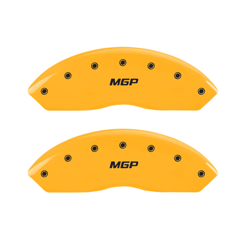 MGP 4 Caliper Covers for Lincoln MKX * Yellow Finish with Engraved MGP Logo, Front & Rear
