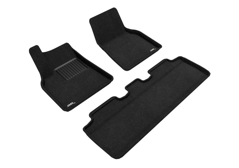 3D Maxpider 21-22 Tesla Model Y Elegant 1st 2nd Row - Floor Mat Set (Black)-SR1 Performance