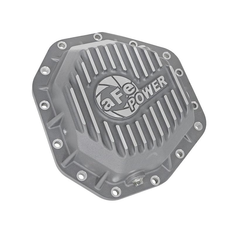 aFe Power Street Ser Rear Diff Cover Raw w/Mach Fin 2017 Ford Diesel Trucks V8-6.7L(td) Dana M275-14