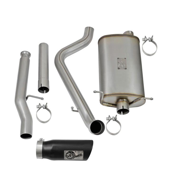aFe MACHForce XP Exhausts Cat-Back Black Tip 09-17 GM Silverado 1500 4.3/5.3L RegCab SB/LB-SR1 Performance