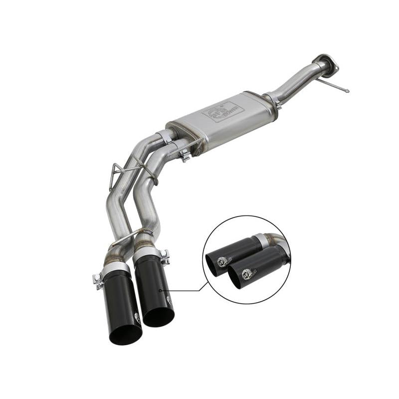 aFe Rebel Series Exht 3in SS Middle Side Exit CB w/ Black Tips 11-14 Ford F150 Ecoboost V6 3.5L (tt)-SR1 Performance
