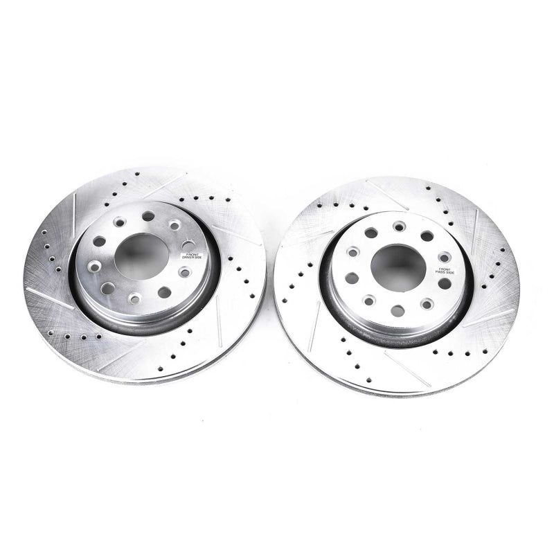 Power Stop 18-19 Jeep Wrangler Front Evolution Drilled & Slotted Rotors - Pair-SR1 Performance
