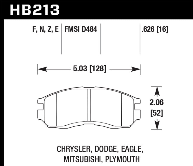Hawk 1st Gen DSM HPS Street Front Brake Pads-SR1 Performance