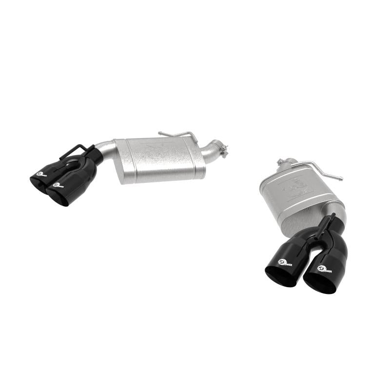aFe POWER MACH Force-Xp 3in Axle-Back Exhaust 16-20 Chevrolet Camaro SS V8 6.2L w/Mufflers - Black-SR1 Performance